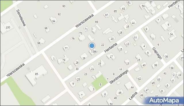 Ostrów Mazowiecka, Herberta Zbigniewa, 24A, mapa Ostrów Mazowiecka