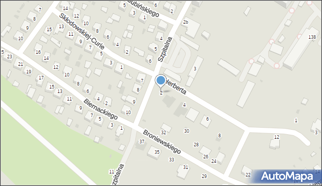 Parczew, Herberta Zbigniewa, 2, mapa Parczew