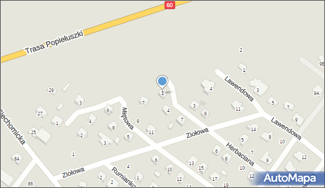 Płock, Herbaciana, 2, mapa Płock