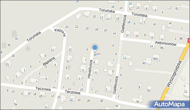 Płońsk, Heveliusza, 10, mapa Płońsk