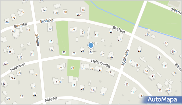Podkowa Leśna, Helenowska, 24, mapa Podkowa Leśna