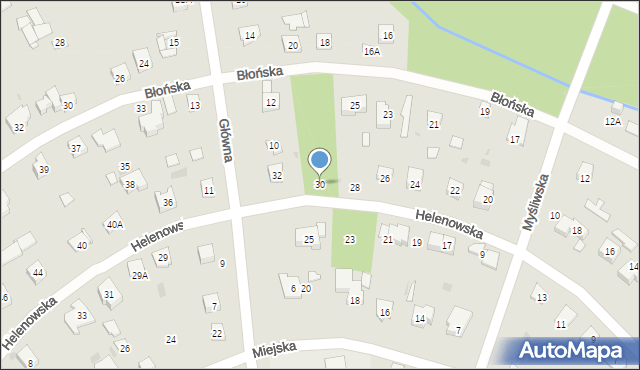 Podkowa Leśna, Helenowska, 30, mapa Podkowa Leśna
