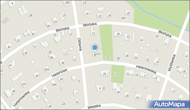 Podkowa Leśna, Helenowska, 32, mapa Podkowa Leśna