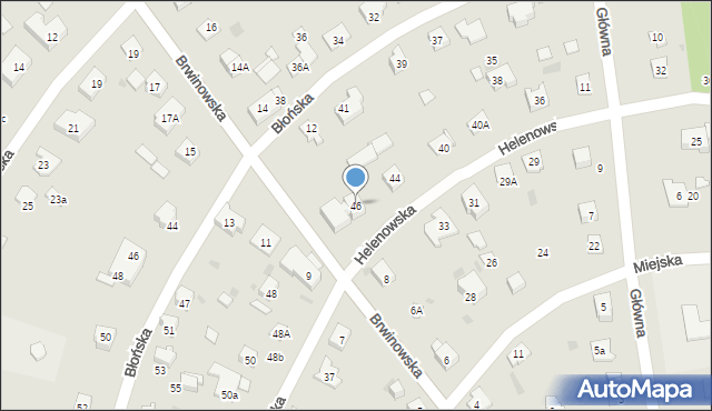 Podkowa Leśna, Helenowska, 46, mapa Podkowa Leśna