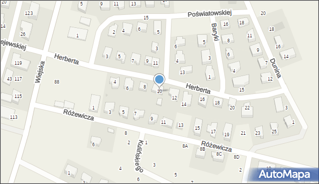 Pogórze, Herberta Zbigniewa, 10, mapa Pogórze