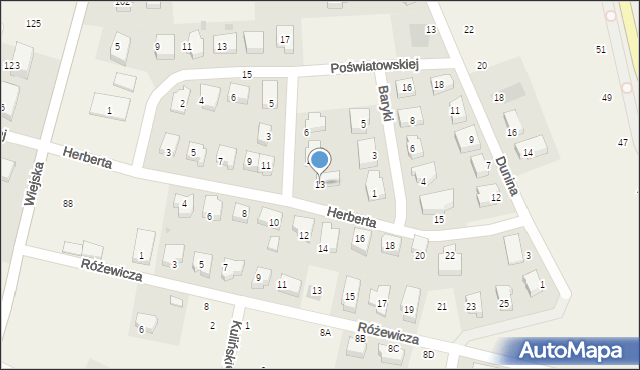 Pogórze, Herberta Zbigniewa, 13, mapa Pogórze