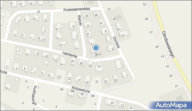 Pogórze, Herberta Zbigniewa, 15, mapa Pogórze