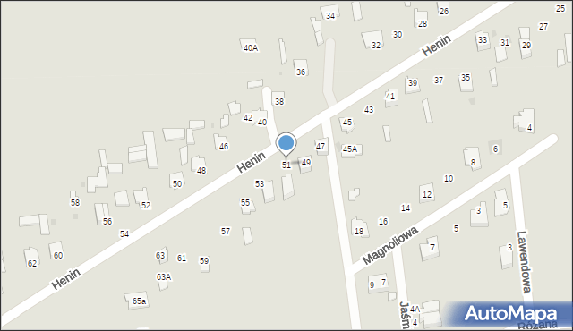 Poniatowa, Henin, 51, mapa Poniatowa