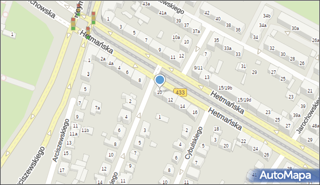 Poznań, Hetmańska, 10, mapa Poznania