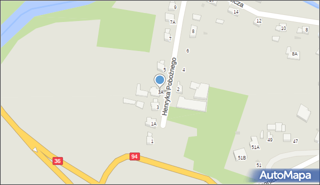 Prochowice, Henryka Pobożnego, 3A, mapa Prochowice