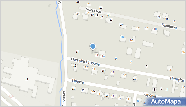 Prusice, Henryka Probusa, 11b, mapa Prusice