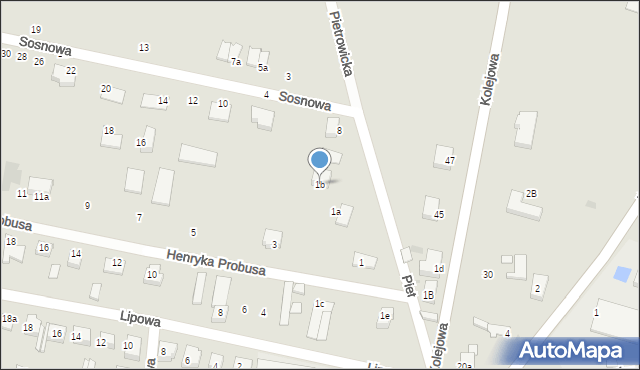 Prusice, Henryka Probusa, 1b, mapa Prusice