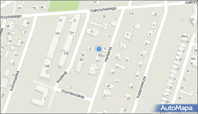 Pruszków, Herberta Zbigniewa, 12, mapa Pruszków