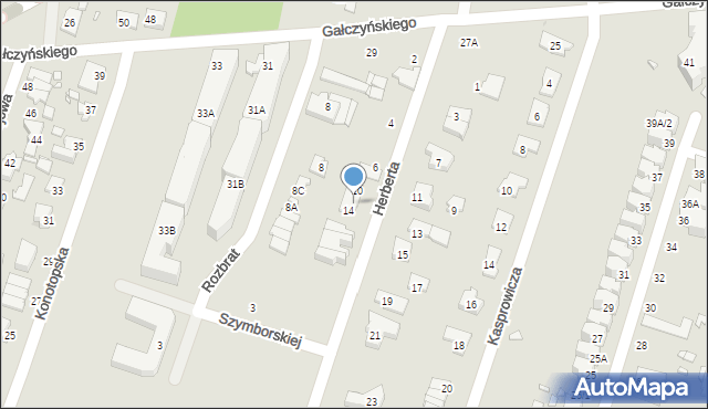 Pruszków, Herberta Zbigniewa, 12A, mapa Pruszków