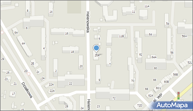 Pruszków, Helenowska, 20A, mapa Pruszków