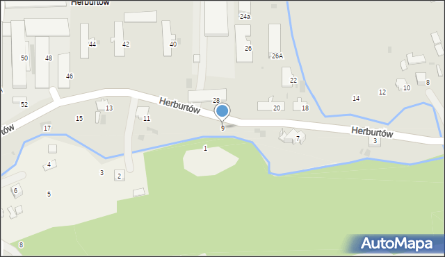 Przemyśl, Herburtów, 9, mapa Przemyśla