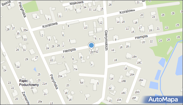 Radom, Hempla Stanisława, 10, mapa Radomia