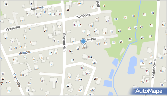 Radom, Hempla Stanisława, 18, mapa Radomia