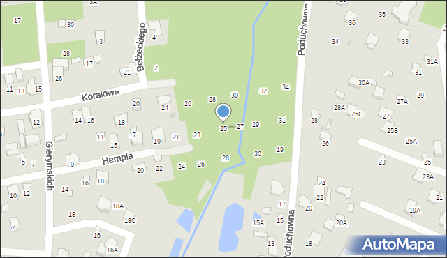 Radom, Hempla Stanisława, 25, mapa Radomia