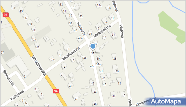 Radwanice, Herberta Zbigniewa, 37, mapa Radwanice