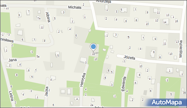 Rosanów, Henryka, 12, mapa Rosanów