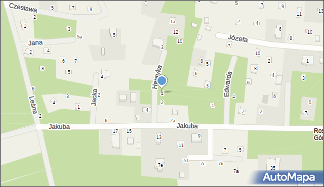 Rosanów, Henryka, 4, mapa Rosanów
