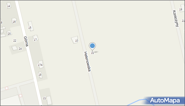 Rusiec, Helenowska, 11, mapa Rusiec