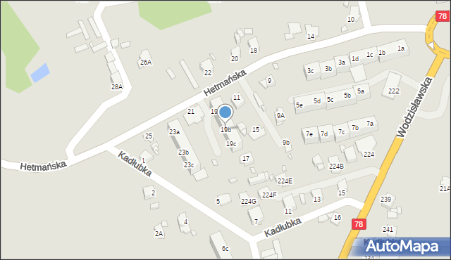 Rybnik, Hetmańska, 19b, mapa Rybnika