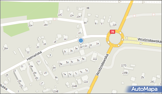 Rybnik, Hetmańska, 1d, mapa Rybnika