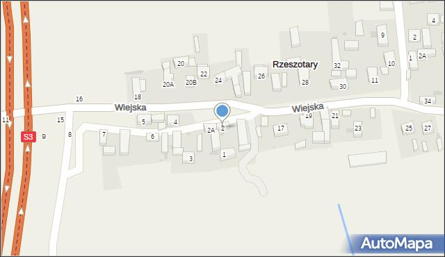 Rzeszotary, Henryka Pobożnego, 2, mapa Rzeszotary