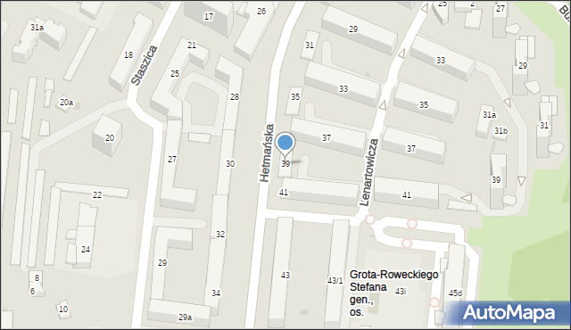 Rzeszów, Hetmańska, 39, mapa Rzeszów