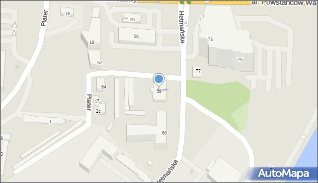 Rzeszów, Hetmańska, 58, mapa Rzeszów