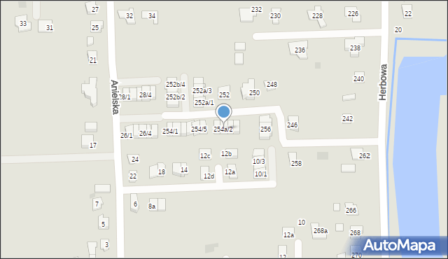 Rzeszów, Herbowa, 254a/2, mapa Rzeszów