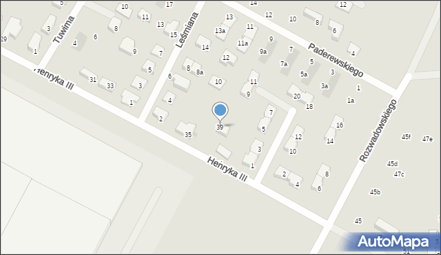 Siechnice, Henryka III, 39, mapa Siechnice