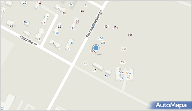 Siechnice, Henryka III, 47a, mapa Siechnice