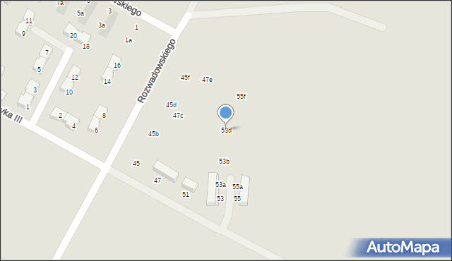 Siechnice, Henryka III, 53d, mapa Siechnice