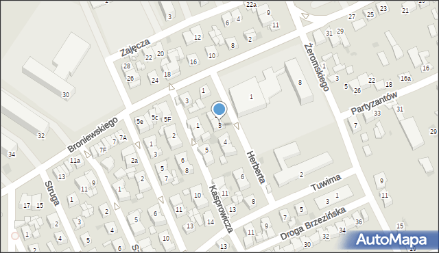 Sieradz, Herberta Zbigniewa, 3, mapa Sieradz