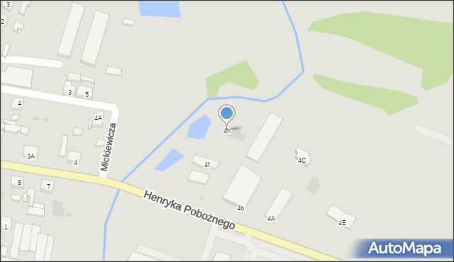 Sława, Henryka Pobożnego, 4h, mapa Sława