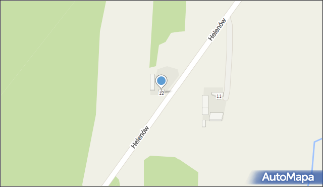 Sobiesęki Drugie, Helenów, 12, mapa Sobiesęki Drugie