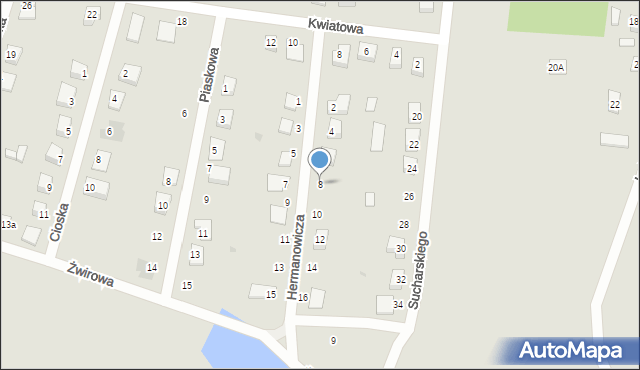 Sochocin, Hermanowicza Włodzimierza, 8, mapa Sochocin