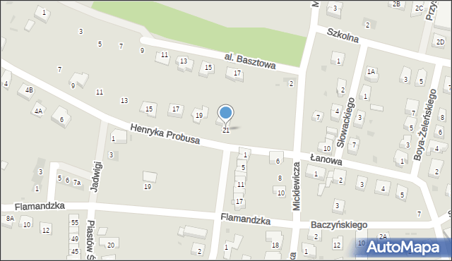 Środa Śląska, Henryka Probusa, 21, mapa Środa Śląska