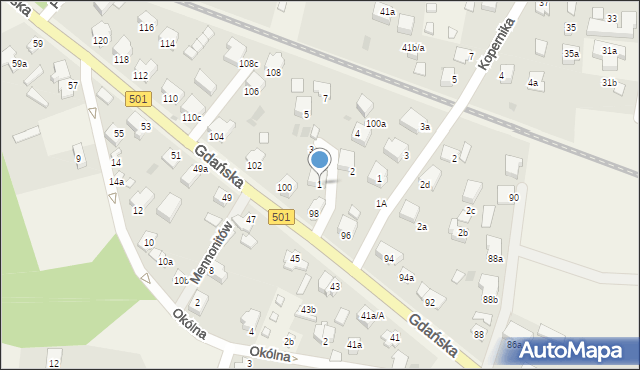 Stegna, Heweliusza Jana, 1, mapa Stegna