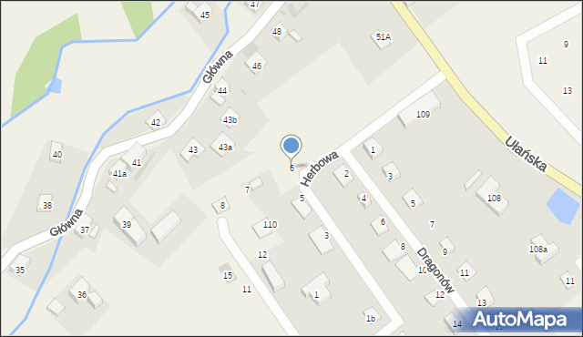 Struga, Herbowa, 6, mapa Struga
