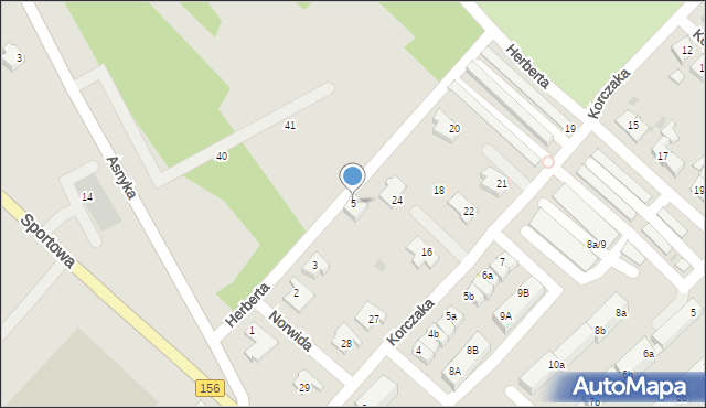 Strzelce Krajeńskie, Herberta Zbigniewa, 5, mapa Strzelce Krajeńskie