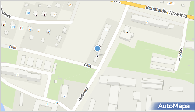 Strzyżów, Herbowa, 4, mapa Strzyżów