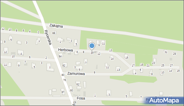 Sulejów, Herbowa, 10, mapa Sulejów