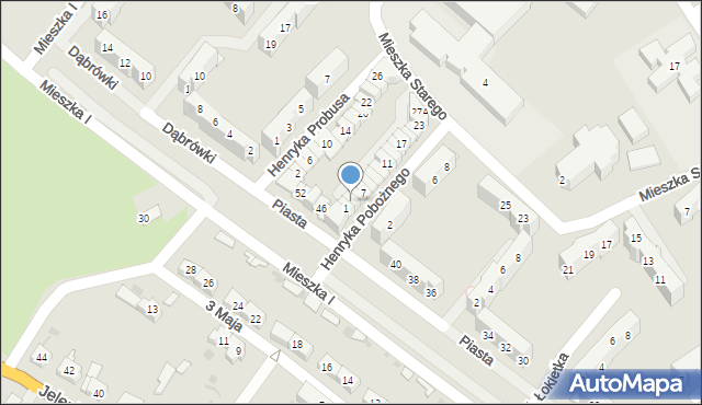 Świebodzice, Henryka Pobożnego, 3, mapa Świebodzice