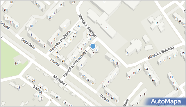 Świebodzice, Henryka Pobożnego, 6, mapa Świebodzice