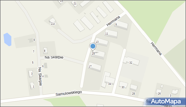 Sząbruk, Hermana, 15, mapa Sząbruk