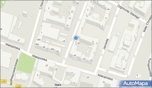 Szczecin, Henryka Pobożnego, 1, mapa Szczecina